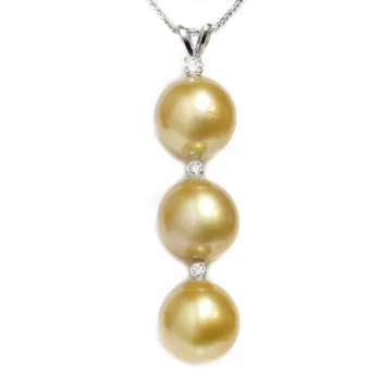 Collier 3 perles d'Australie 12-13mm - 1