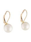 Boucles d'oreilles créoles Akoya Hoae blanches 8-8.5mm rondes AAA