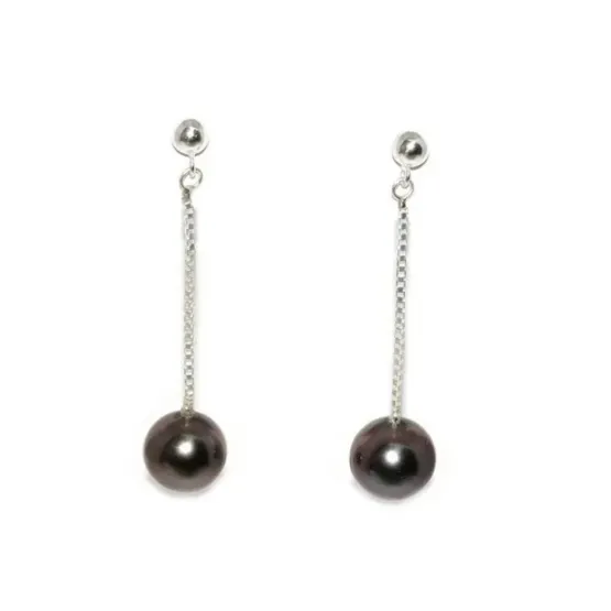 Boucles D'oreilles Pendantes COMOTO Perles Akoya Et Tahitienne, Or Jaune 18k