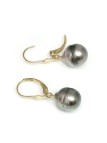 Boucles d'oreilles Araia perles de tahiti 9-11mm rondes qualité AAA
