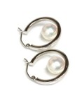 Boucles d'oreilles Akoya Ho perles Akoya blanches 6-9mm rondes AAA