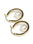 Boucles d'oreilles Akoya Ho perles Akoya blanches 6-9mm rondes AAA