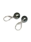 Boucles d'oreilles Hioma perle de tahiti baroque 9-10mm AAA or 18 carats