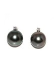Boucles d'oreilles Hoe perle de tahiti 9-11mm AAA or 18 carats