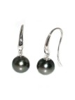 Boucles d'oreilles Mylla semi pendantes perles de tahiti ronde 9-11mm AAA