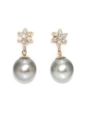 Boucles d'oreilles Reva perle de Tahiti Moea Perles - 1