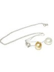 Collier nuitea perles d'Australie 9-10mm blanche et dorée 9-10mm AAA