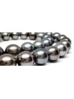 Collier Linoa perle de tahiti rondes 9-10mm AAA couleur grises foncées