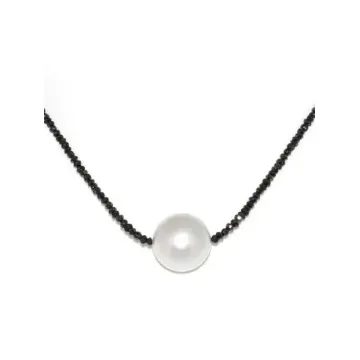 Collier perle australie et diamants noir Moea Perles - 2