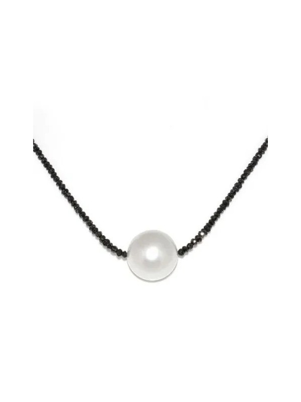 Collier perle australie et diamants noir Moea Perles - 2