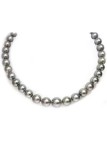 Collier Bora Bora perle de tahiti ronde 10-13mm qualité AAA couleur grises foncées