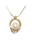 Parure or 18 carats jaune Hera perles d'Australie pendantes 10-11mm AAA