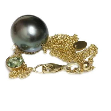 Pendentif en or Tiare perle de Tahiti Moea Perles - 2