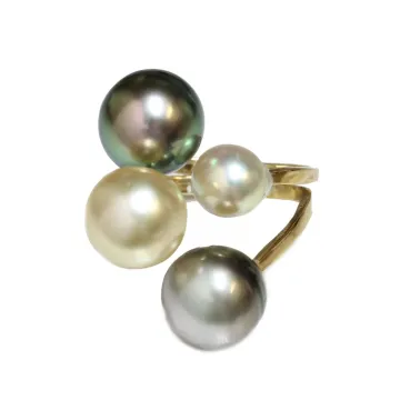 Bague toi et moi lilou or perle de tahiti Moea Perles - 2