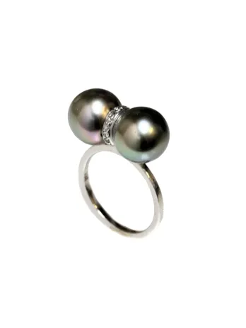 Bague toi et moi Lio or perle de tahiti Moea Perles - 1