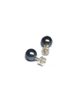 Boucles d'oreilles clous Naho'a perle de tahiti rondes 8-11mm AAA