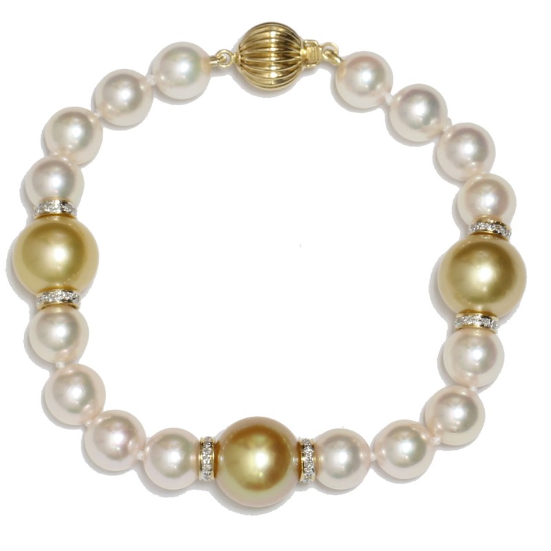 Bracelet Ma perles d'australie 10-11mm AAA