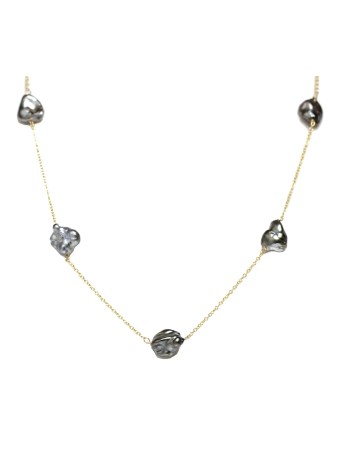 Collier Hakio Keshi perle de Tahiti 9-12mm Moea Perles - 1