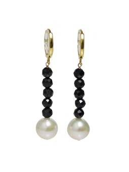 Boucles d'oreilles Avio perles Akoya et saphir Moea Perles - 1