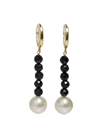 Boucles d'oreilles Avio perles Akoya et saphir Moea Perles - 1