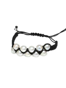 Bracelet shamballa 10 perles Akoya 7mm AAA Moea Perles - 1