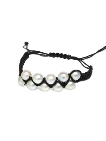 Bracelet shamballa 10 perles Akoya 7mm AAA Moea Perles - 1