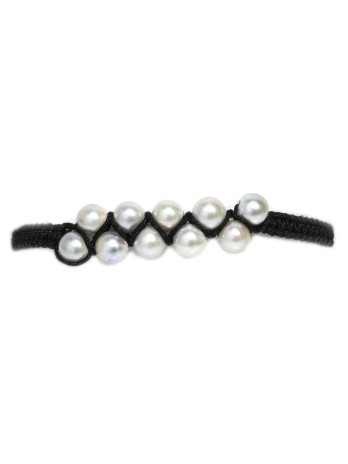 Bracelet shamballa 10 perles Akoya 7mm AAA Moea Perles - 2