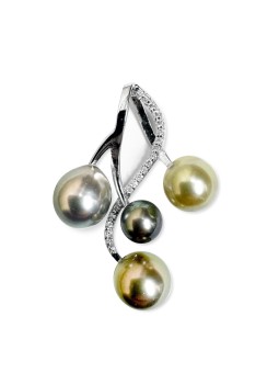 Pendentif Mio 4 perles de tahiti 7-10mm Moea Perles - 1