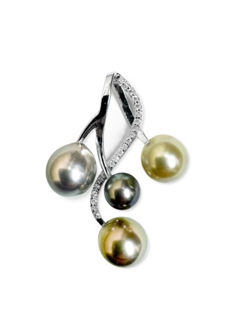 Pendentif Mio 4 perles de tahiti 7-10mm Moea Perles - 1