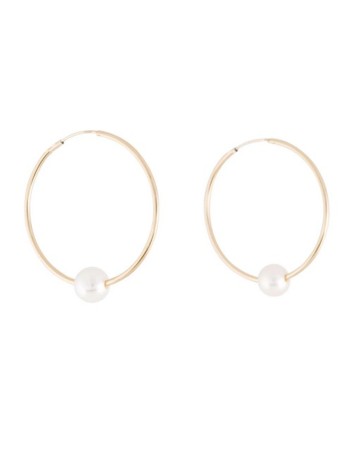 Boucles d'oreilles créoles Akoya Ho Moea Perles - 1