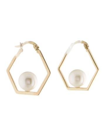 Boucles d'oreilles octogonale Akoya Hogi - 1