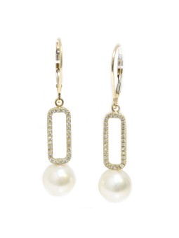 Boucles d'oreilles Reva perle Akoya et diamants Moea Perles - 1