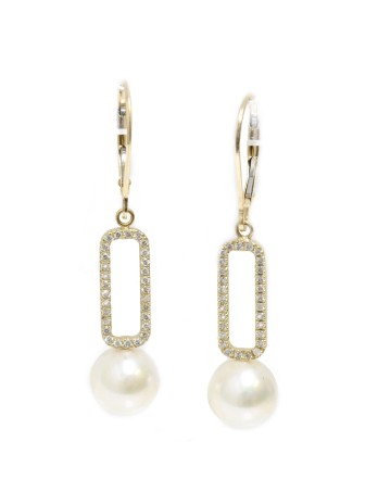 Boucles d'oreilles Reva perle Akoya et diamants Moea Perles - 1
