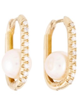 Boucles d'oreilles Revea perle Akoya et diamants Moea Perles - 1