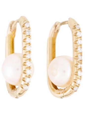 Boucles d'oreilles Revea perle Akoya et diamants Moea Perles - 1