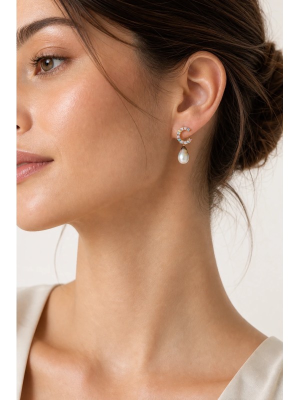 Boucles d'oreilles Haloa Moea Perles - 2