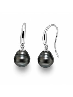 Boucles d'oreilles Emiri perles de Tahiti cerclée? Moea Perles - 1