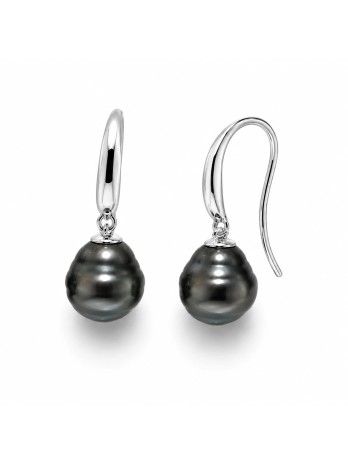 Boucles d'oreilles Emiri perles de Tahiti cerclée? Moea Perles - 1