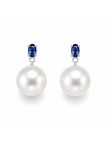 Boucles d'oreilles Avo perles Akoya et saphir Moea Perles - 1
