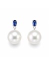 Boucles d'oreilles Avo perles Akoya et saphir Moea Perles - 1