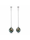 Boucles d'oreilles Mana pendantes et Perles de Tahiti poires Moea Perles - 1