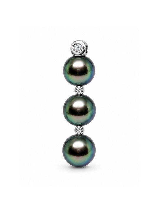 Photos Collier Maiu 3 perles de tahiti 12-13mm -1