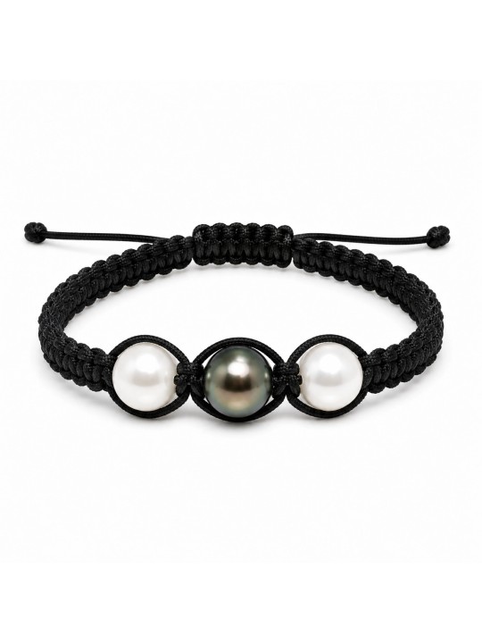 Bracelet Honu shamballa 3 perles Moea Perles - 1