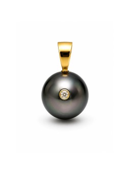 Pendentif en or Tiare perle de Tahiti Moea Perles - 1
