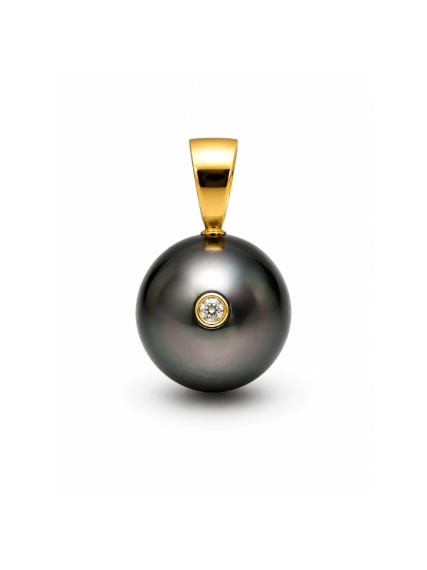 Pendentif en or Tiare perle de Tahiti Moea Perles - 1
