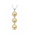 Collier 3 perles d'Australie 12-13mm