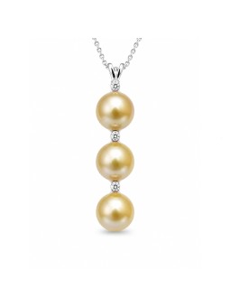 Collier 3 perles d'Australie 12-13mm - 1