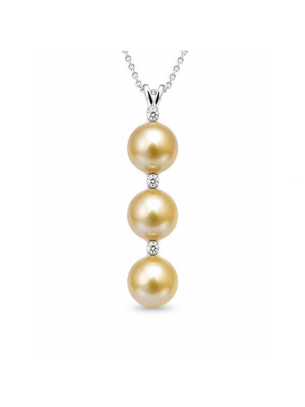 Collier 3 perles d'Australie 12-13mm - 1
