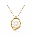 Parure or 18 carats jaune Hera perles d'Australie pendantes 10-11mm AAA