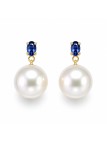 Boucles d'oreilles Avo perles Akoya et saphir Moea Perles - 2